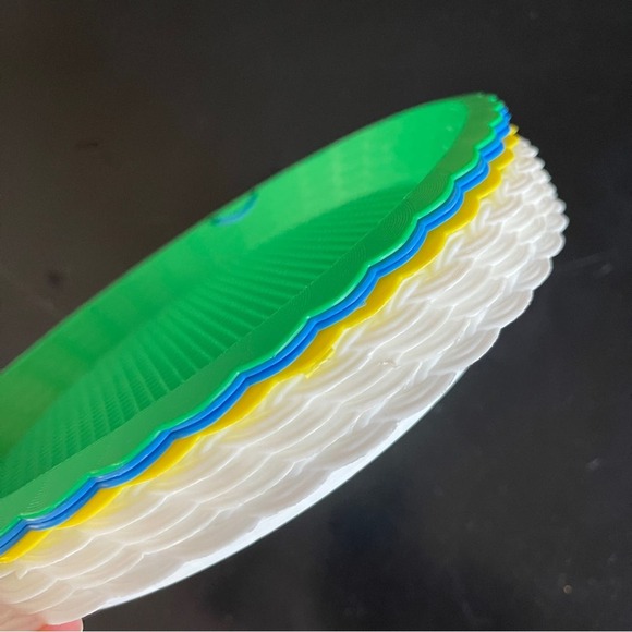 Vintage Reusable Plastic Paper Plate Holders Heavy Duty Picnic Camping Set 8 - Picture 3 of 12